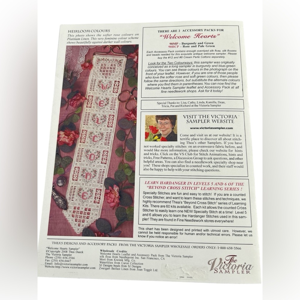 Welcome Hearts Sampler Bellpull - Picture 2 of 2
